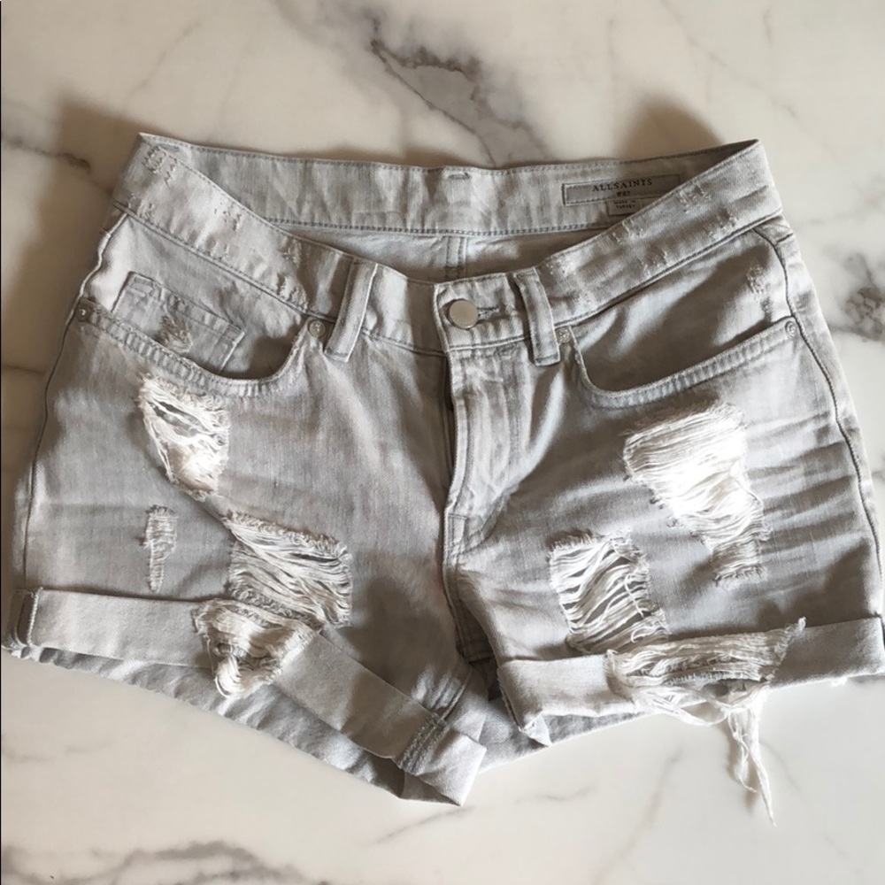 All Saints Denim Shorts, Size 27 (fits like a 25)